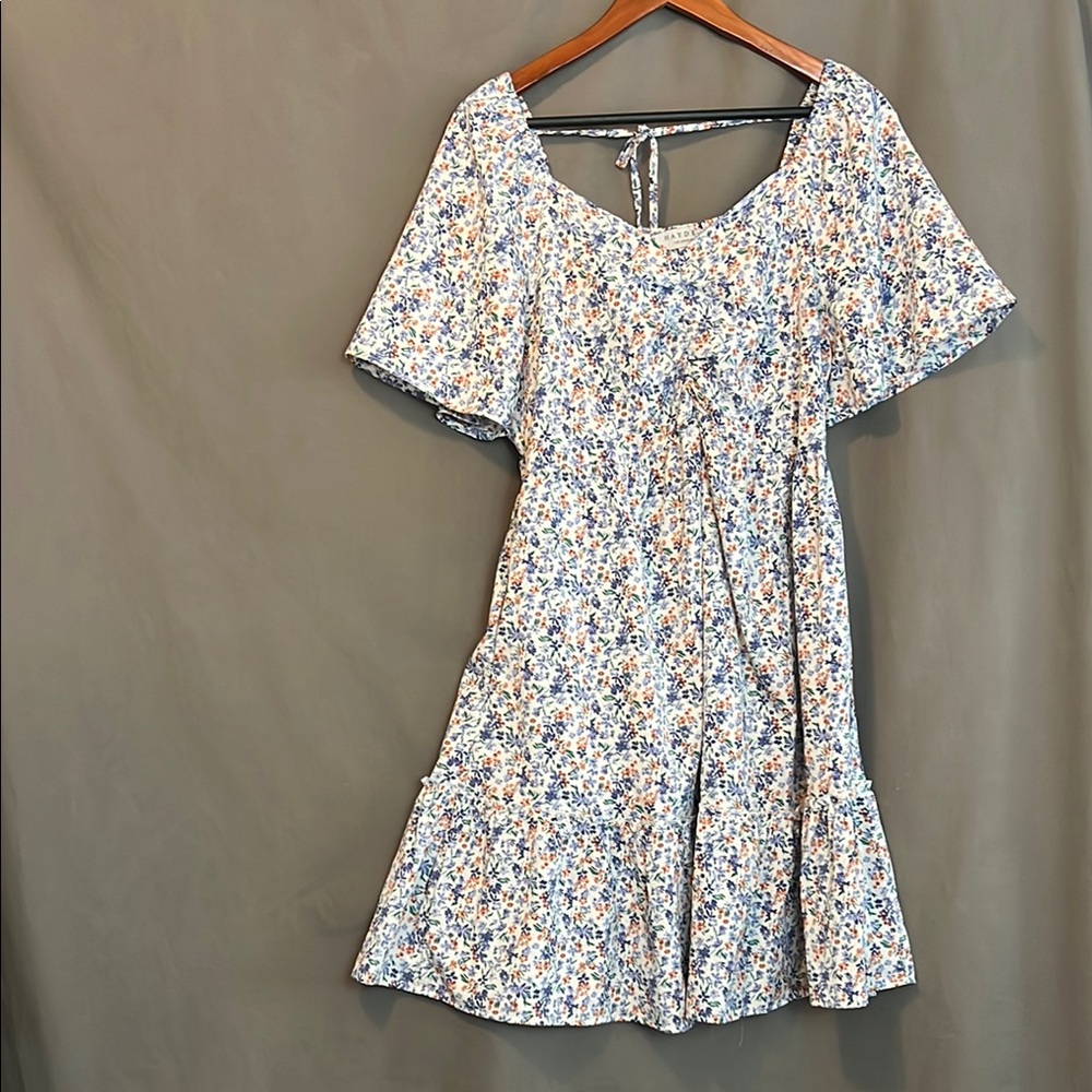 Hayden White Smocked Flutter Sleeve Sundress
